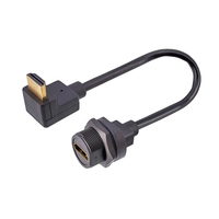 Cable de Datos HD 4K 2K con Conector Impermeable IP67/IP68, Carcasa de PA66, Enchufe de Aviación, Montaje en Placa PCB