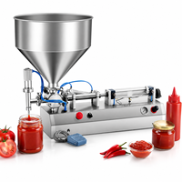 Machine de remplissage semi-automatique pour cosmétiques, miel, sauces BBQ et pâte de soja