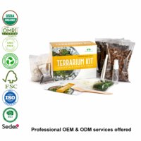 Kit de démarrage d'ornement de jardin de Style campagnard Kit d'outils de jardinage de plantation de terrarium suspendu en verre adapté aux enfants pour une utilisation au sol