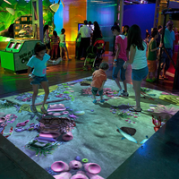 Jeu de projection interactive au sol pour enfants, système d'écran de projection interactif AR.