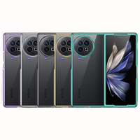 Casing HP Lipat Transparan Premium Full Cover Electroplate PC untuk VIVO X FOLD 2