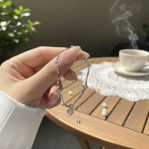 Elegante stile Boho coreano bracciali a catena con conchiglia di perle cuore di tendenza per le ragazze vendita calda gioielli all'ingrosso - Product Image 3