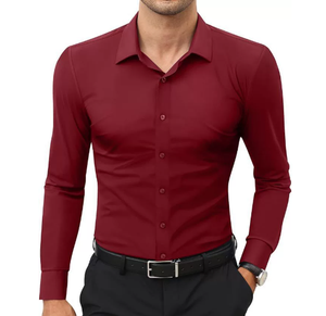 High Quality <b>Men</b> <b>Shirt</b> Comfortable Casual Style Ice <b>Silk</b> Fabric - Product Image 5