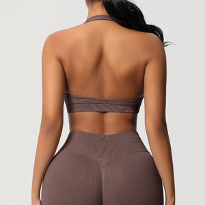 XXL Plus <span class=keywords><strong>Size</strong></span> Sportbekleidung Sport-BHs für Große Brüste Nahtloser Neckholder-Sport-BH Rückenfreie Kleidung Trainings-BH - Product Image 5