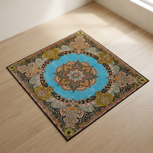 Alfombra de Seda Pura de Lujo, Moderna, Anudada a Mano, Diseño Oriental, Antideslizante, Lavable, Plegable, Grosor de 2-3 mm - Product Image 1