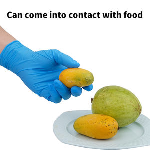 Gants en nitrile jetables bleus sans poudre 3mil usage industriel transformation alimentaire imperméables et résistants à l'huile 100 pièces 1 boîte - Product Image 5