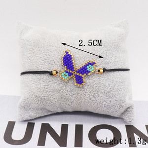 Avrupa amerika birleşik devletleri en çok satan sevimli hayvan desen Miyuki dokuma bilezik papağan kelebek fil moda dize - Product Image 2