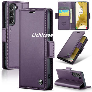 Lichicase Design personnalisé portefeuille magnétique <span class=keywords><strong>coque</strong></span> de téléphone portable en cuir pour Samsung S22 livre étui à rabat - Product Image 3