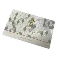 Carte de crédit bon marché personnalisée en acier inoxydable et métal brossé Cartes de visite en métal gravure laser membre VIP