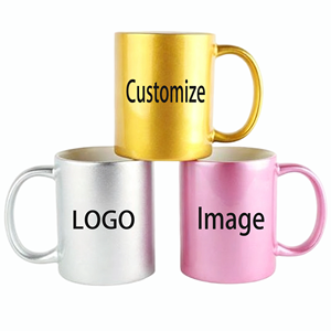 Tazza ad Alta Capacità in Ceramica con Trasferimento Termico, Colore Oro e Argento, Confezione Regalo, Tazze da Caffè Personalizzate CLASSIC con Manico - Product Image 4