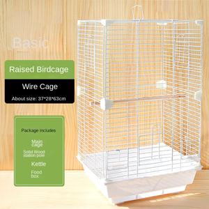 JF şeffaf demir kuş kafesi büyük çelik kaplan cilt Villa süs kuş kafesi papağan köpekler için demir düğmesi ile - Product Image 5