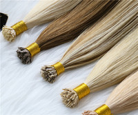 Greathairgroup Nouveau produit Extensions de cheveux plats et collants en forme de ventilateur russe Remy Hair Super Double Drawn Ends