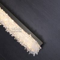Applique Murale de Luxe en Cristal Naturel, Luminaire Mural Moderne pour Salon, Applique Murale en Cristal de Quartz pour Fond de Mur