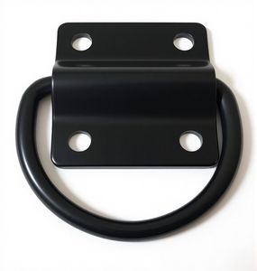 Anneaux de fixation noirs <span class=keywords><strong>à</strong></span> fixation au sol, anneaux en D, points d'ancrage pour attaches - Product Image 1