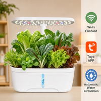 Jardin hydroponique d'intérieur intelligent Tuya App 12 Pods, mini-jardin hydroponique à spectre complet LED, contrôlable via l'application Tuya