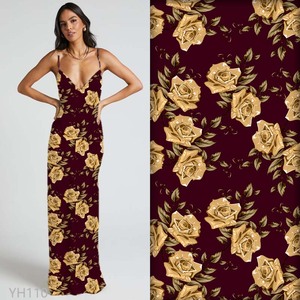 Fashional hafif Polyester şifon çiçek dijital baskılı kumaş etek ve Sarees için özelleştirilebilir desen tasarımı yapma - Product Image 5