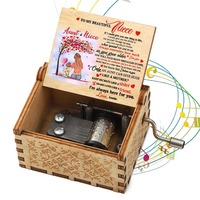 Boîte à musique en bois vintage |   Cadeau idéal pour la Saint-Valentin/Fête des Mères pour votre amoureux, votre ami et votre maman