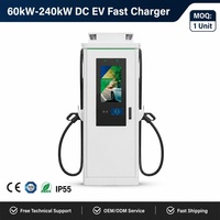 Chargeur rapide DC pour véhicules électriques 180 kW, 200 kW, 240 kW avec écran publicitaire numérique de 21,5 pouces, CCS2, OCPP pour la recharge commerciale de véhicules électriques