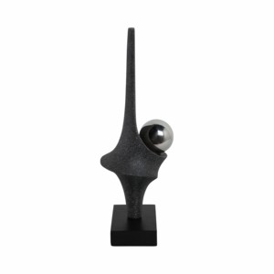 Scultura Statuetta con Sfera in Acciaio Inossidabile per Decorazione Casa e Bagno, Figurina Decorativa per Ufficio e Soggiorno - Product Image 3