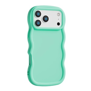 เคสโทรศัพท์ซิลิโคนนุ่มลายคลื่น ดีไซน์ใหม่ทันสมัย สำหรับ iPhone 15 16 17 Plus Pro Max สีลูกกวาดสไตล์ Ins - Product Image 3