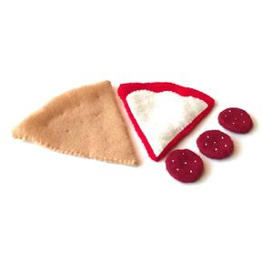 Comida de fieltro Rebanada de <span class=keywords><strong>pizza</strong></span> <span class=keywords><strong>pepperoni</strong></span> Felt <span class=keywords><strong>Pizza</strong></span> Pretend Play Food - Product Image 3