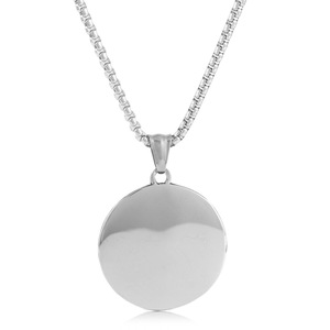 <b>St</b> <b>Michael</b> Angel <b>Pendant</b> Stainless Steel Round Charm Silver Gold Tone Necklace For Men Gift 3.0*60cm Chain - Product Image 2
