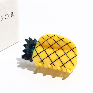 XinMei personnalisé dessin animé fruits ananas pinces à cheveux été <span class=keywords><strong>2023</strong></span> acétate de cellulose pince à cheveux pinces à griffes accessoires pour femmes - Product Image 1