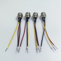 Kabel Konektor Penerbangan Kustom GX12 2 3 4 5 6 7 8pin, Konektor Penerbangan Jantan, UL1007 8CM, Kabel Konektor GX12