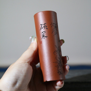 Maceta de Bonsái en Miniatura Zisha, Cilindro Redondo Pequeño, Hecha a Mano, Tamaño Pulgar, Maceta de Escritorio - Product Image 1
