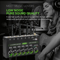 Amplificateur de mixage microphone BHA MIX600-PRO 6 entrées 1 sortie avec prise jack 6,35 mm et bouton RGM pour studio d'enregistrement, nouvelle arrivée, logo OEM