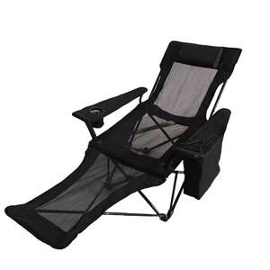 Silla de playa plegable portátil con bolsa de hielo, reclinable, asiento ajustable, silla de descanso para exteriores para sentarse o reclinarse - Product Image 1