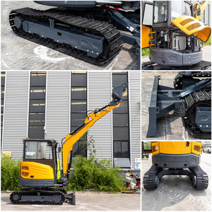 Mini-excavatrice sur chenilles hydraulique HT35 jaune pour usage agricole en verger, moteur importé - Product Image 1