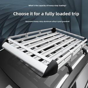 Barras Transversales de Aleación para <span class=keywords><strong>Portaequipajes</strong></span> de Techo de Coche, <span class=keywords><strong>Portaequipajes</strong></span> Universal para SUV, Cesta de Equipaje Especializada con Capacidad de +70 kg, Sin Perforaciones - Product Image 4