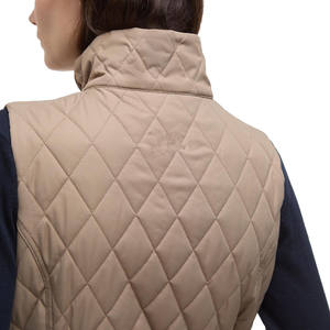 Basso MOQ di media lunghezza vestibilità regolare morbida Suedette da spalla grandi tasche ad angolo gilet leggero imbottito trapuntato da donna - Product Image 3