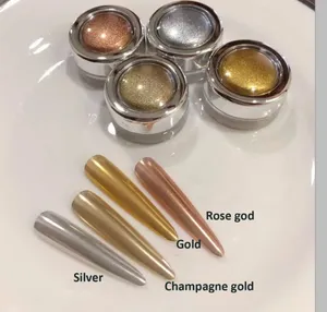 ผงกระจกวิเศษ 4 สี/ชุด 0.5 กรัม สีทอง/สีเงิน/สีโรสโกลด์/สีแชมเปญ ผงโครมเมียมสำหรับตกแต่งเล็บเจล ผงเมทัลลิกสำหรับขัดเงา - Product Image 4