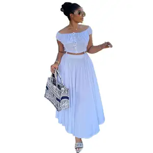 Senhoras elegantes usa 2023 verão branco polinésio vestido mulheres casuais