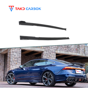 Servicio de OEM y ODM Faldas laterales de fibra de carbono seco tejido de carbono de sarga 3K para <span class=keywords><strong>AUDI</strong></span> A7 <span class=keywords><strong>A7L</strong></span> S7 C8 2019-2023 - Product Image 1
