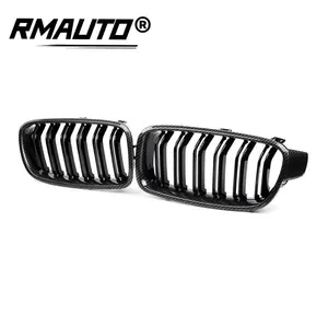 1 Par de Rejillas Delanteras de Doble Línea de Carbono para BMW Serie 3 F30/31 12-18, Accesorios de Estilo para Automóviles - Product Image 2