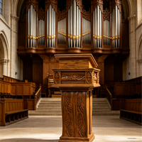 Pupitre d'église liturgique en bois de haute qualité, mobilier de sanctuarium pour rassemblements religieux
