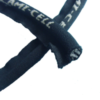 Polyester personnalisé diamètre 10 mm noir et argent sweat à capuche corde cordon de ruban de tuyauterie métallique pour vêtements