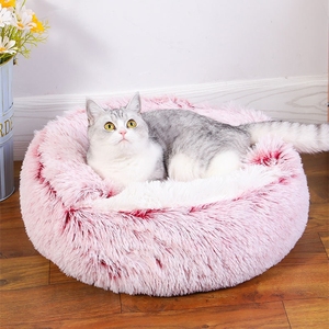 Cuccia a Ciambella Super Morbida per Cani e Gatti, Ecologica, in Peluche Lungo e Soffice, Lavabile, Calda e Confortevole per l'Inverno - Product Image 2