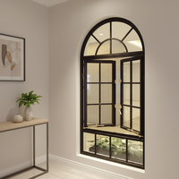 Ventana Francesa de Aluminio de Estilo Vintage, Delgada, con Aislamiento Acústico para Uso Exterior y en Baños