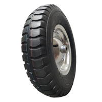 New High Quality 4.00-8 Pneumatic Inflatable 4 PR Rubber Tires Strong Metal Rim Wheels 150kg Load Capacity Retail Use 1 Year