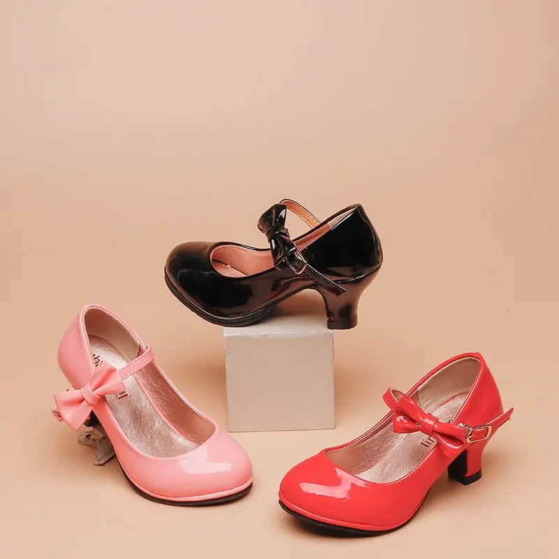 Hot bán New styl cao gót cho cô gái của cô gái thời trang công chúa giày cô gái da tinh khiết Giày