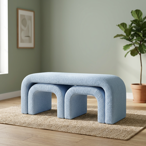 Pouf de rangement moderne et contemporain en tissu velours, meuble de salon, banc à chaussures - Product Image 3