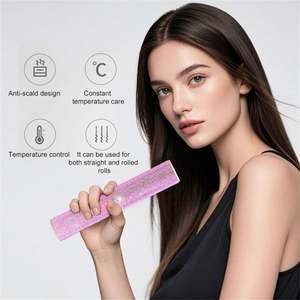 Plancha y Rizador de Pelo 2 en 1 con Pantalla LED Eléctrica, Diseño de Diamantes de Colores de Moda, Inalámbrico, para Viajes y Uso Doméstico, Cepillo Estilizador de Pelo - Product Image 4