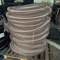 Tuyau flexible en spirale en acier et PU pour collecteur de poussière, tuyau en spirale en acier et PU