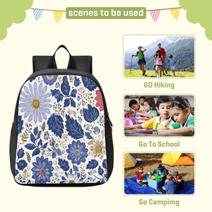 Flowers Design Simple Style <b>Backpack</b> with Zipper Large Capacity Unisex <b>Backpack</b> <b>Waterproof</b> Fashion <b>Backpack</b> - Product Image 3
