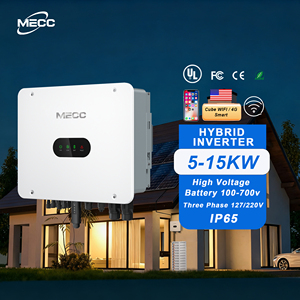 ระบบพลังงานแสงอาทิตย์แบบไฮบริดสามเฟส 127V 220V IP65 ขนาด 5KW 15kW รุ่น US สำหรับระบบโซลาร์เซลล์ในสหรัฐอเมริกา แบบออนกริดและออฟกริด - Product Image 1