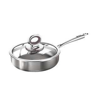 Sartén de Titanio Kengqiang de 28 cm, Antiadherente, Profunda, para Panqueques y Filetes, con Tapa, Conducción Rápida de Calor, Solo Limpieza a Mano - Product Image 5